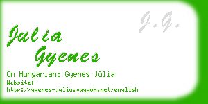 julia gyenes business card